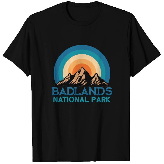Cool Vintage Retro Badlands National Park Mountain T Shirts