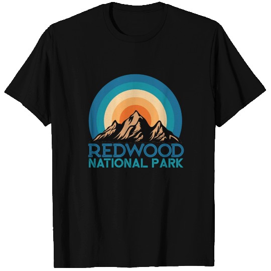 Cool Vintage Retro Redwood National Park Mountain T Shirts