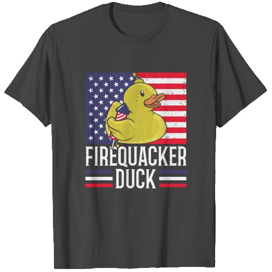Firequacker Duck 4th of July Firecracker T Shirts
