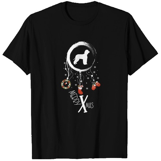 dog dreamcatcher Christmas Irish Water Spaniel T Shirts