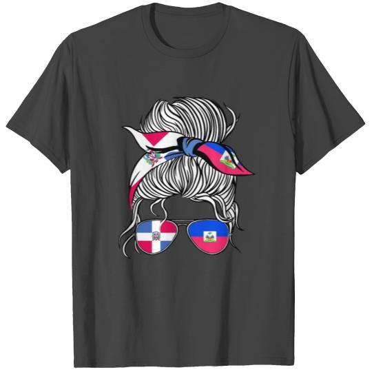 Dominican Republic Flag Haiti Women Girl Country T Shirts