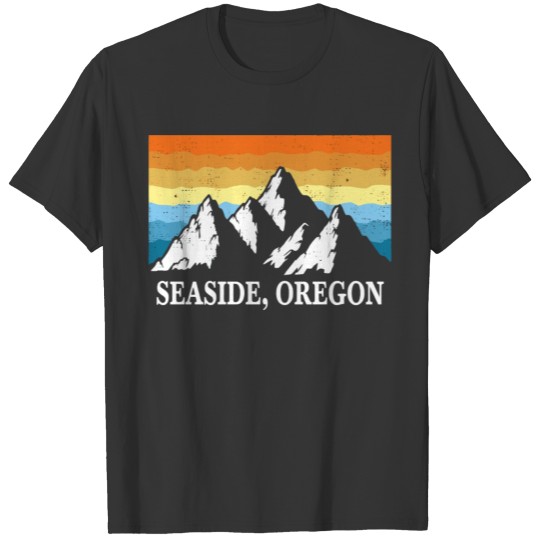 Vintage Seaside Oregon Mountain Hiking Souvenir Pr T Shirts