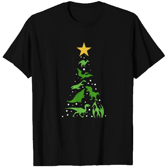 Dino Xmas Tree Cute Dinosaurs T Shirts
