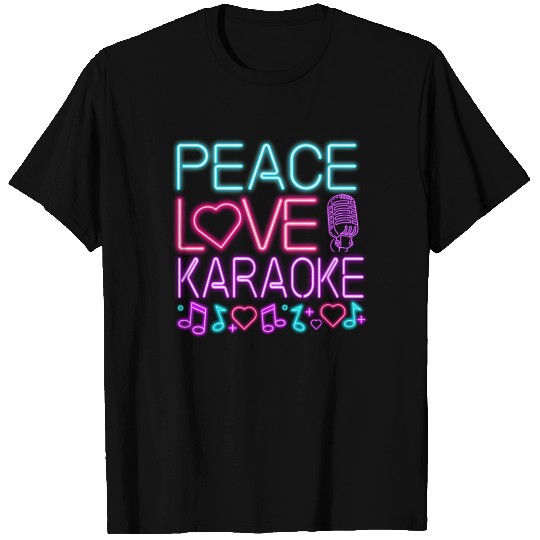 Karaoke Singer 80s Retro Peace T Shirts