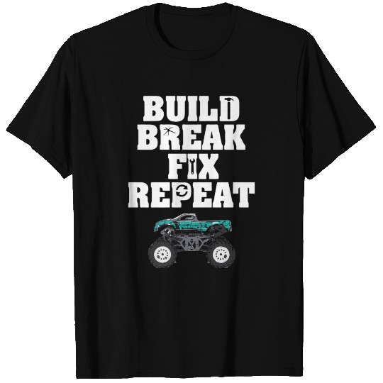 Build Break Fix Repeat Diesel Truck T Shirts Lifted