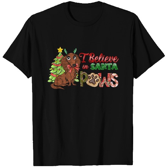 I Believe in Santa Paws T Shirts