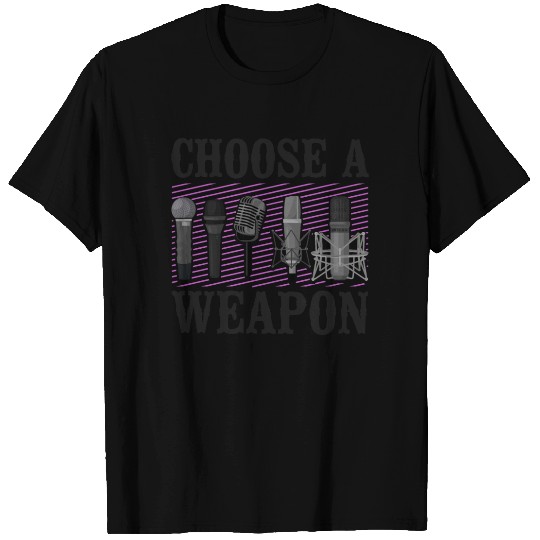 Karaoke Singer Microphone Vocalist T Shirts