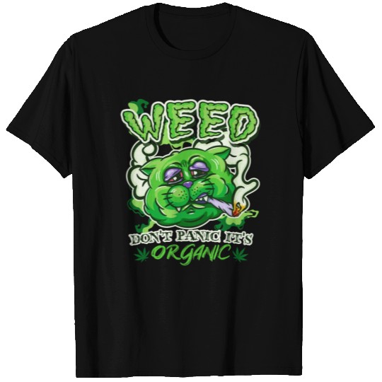 cat smoking weed T Shirts