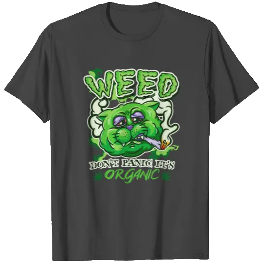 cat smoking weed T Shirts