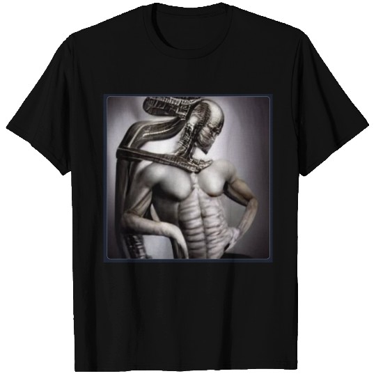 Craiyon AI surreal cyborg man with robotic muscles T Shirts
