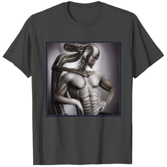 Craiyon AI surreal cyborg man with robotic muscles T Shirts