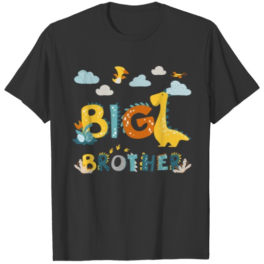 Boys Big Brother Dino Lover T Shirts