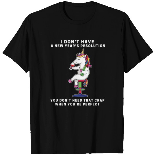Cute unicorn drinking wine T Shirts
