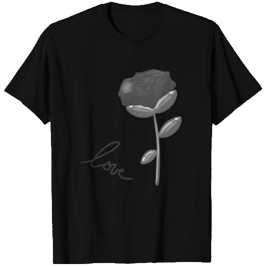 gray flower symbol nature T Shirts
