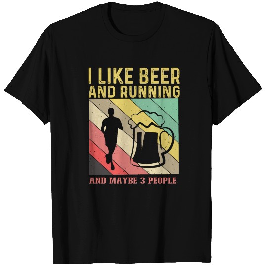 Running Runner, Run, Beer, Drinking T Shirts