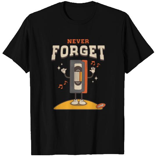 Never Forget Floppy Disk VHS Tape Cassette Tape T Shirts