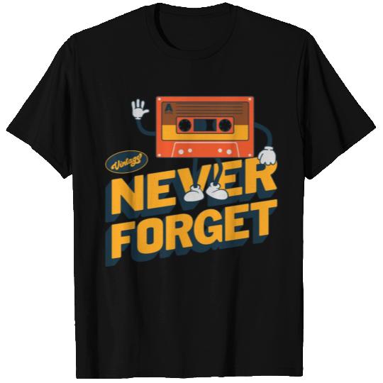 Never Forget Floppy Disk VHS Tape Cassette Tape T Shirts