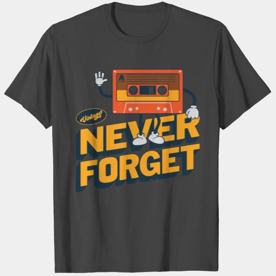 Never Forget Floppy Disk VHS Tape Cassette Tape T Shirts