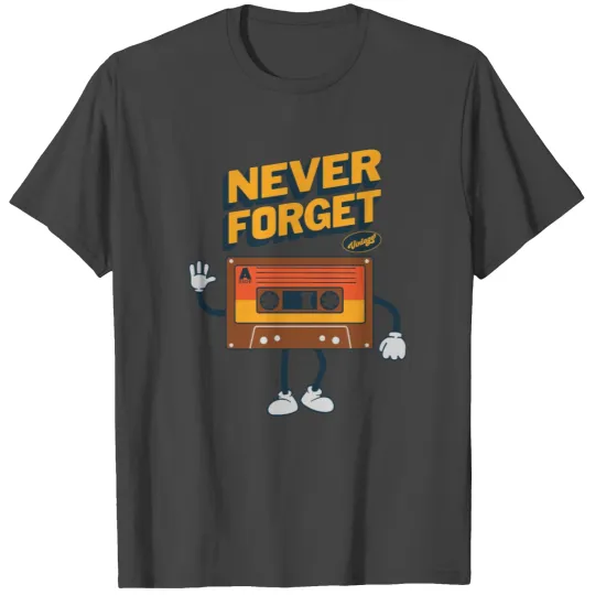 Never Forget Floppy Disk VHS Tape Cassette Tape T Shirts