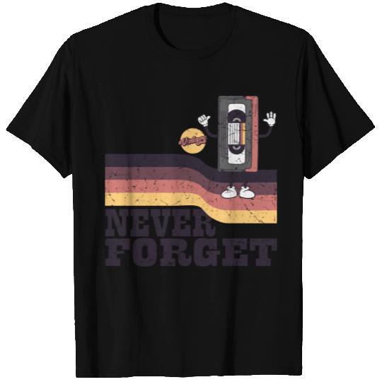 Never Forget Floppy Disk VHS Tape Cassette Tape T Shirts