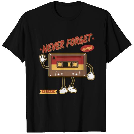 Never Forget Floppy Disk VHS Tape Cassette Tape T Shirts