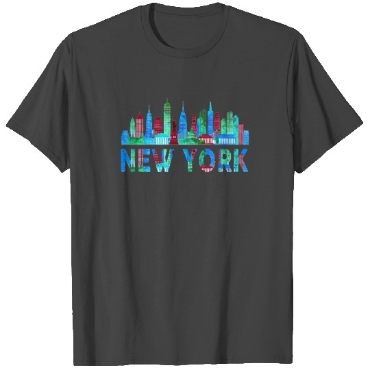 New York Skyline Heartbeat Statue of Liberty T Shirts