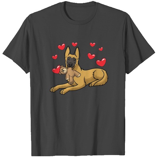 Malinois Dog With Stuffed Animal Belgian Shepherd T Shirts