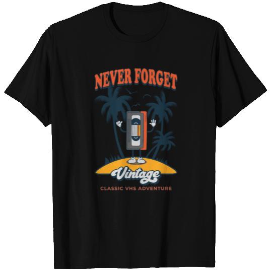 Never Forget Floppy Disk VHS Tape Cassette Tape T Shirts