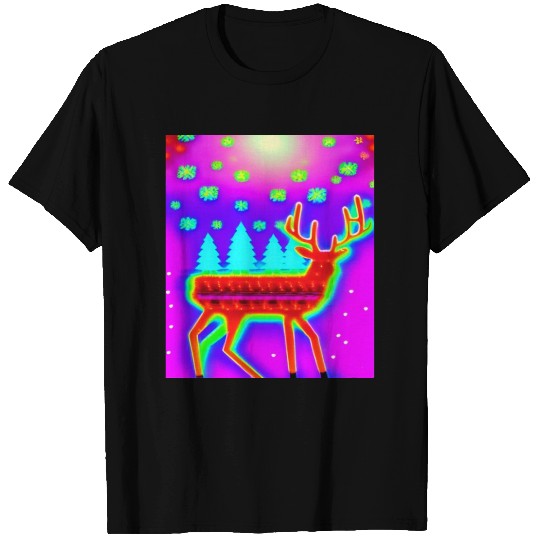 Retro Christmas Reindeer T Shirts