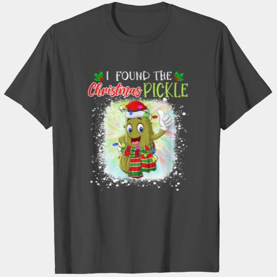I Found The Pickle Christmas Santa Pickles Xmas T Shirts
