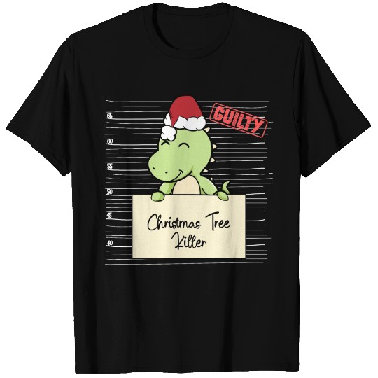 Dinosaur christmas funny prison T Shirts