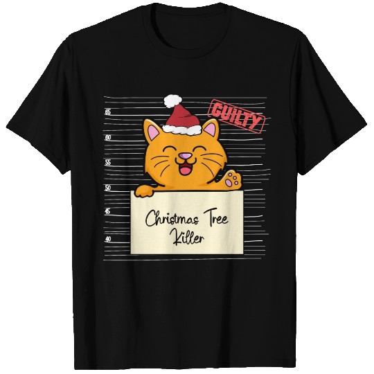 Cat christmas funny prison T Shirts