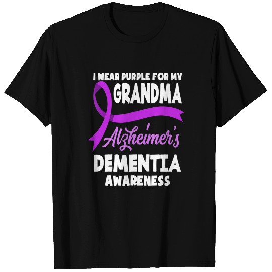 I Wear Purple For My Grandma Alzheimer's Dementia T Shirts
