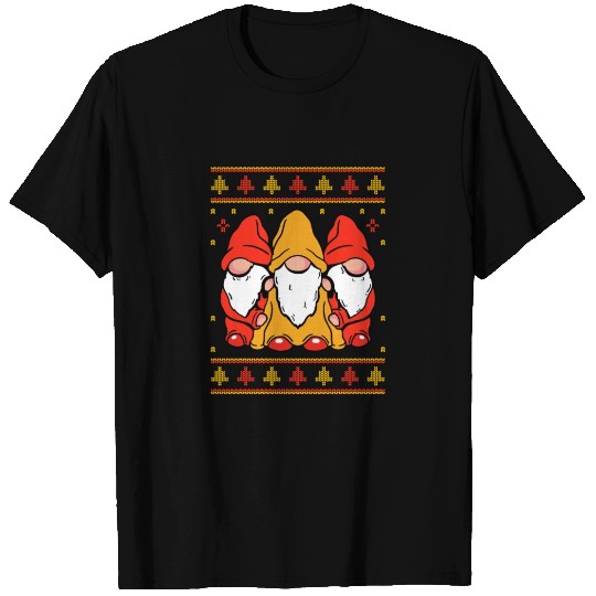 Three elves Gnomes - Elves Family Christmas T Shirts