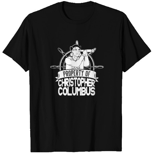 Columbus Day 1492 Helm Telescope T Shirts