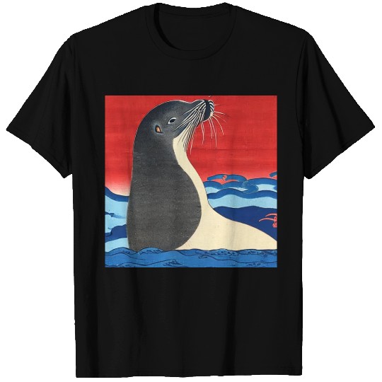 Ukiyo-e Seal, Japanese Print T Shirts