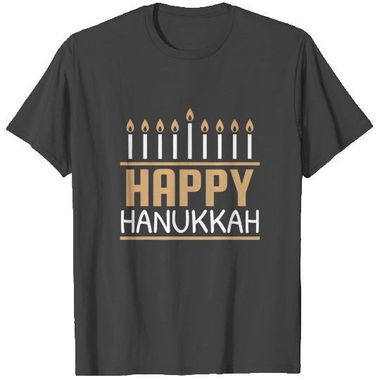Happy Hanukkah Women Men Kids Jewish Menorah T Shirts