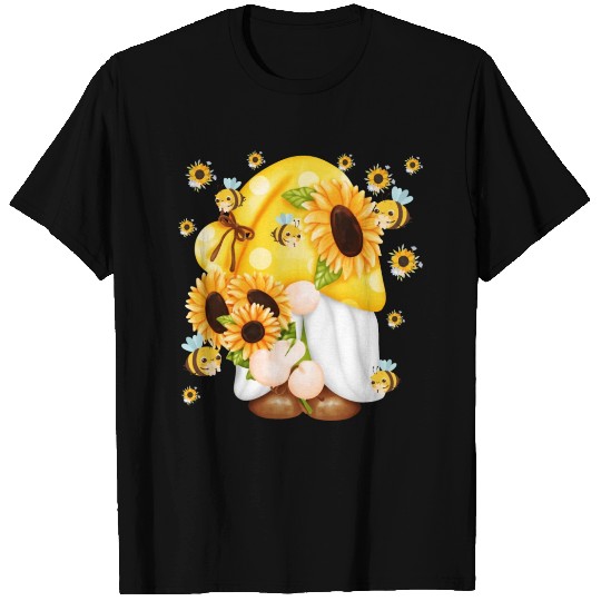 Sunflower Gnome With Bee T Shirts