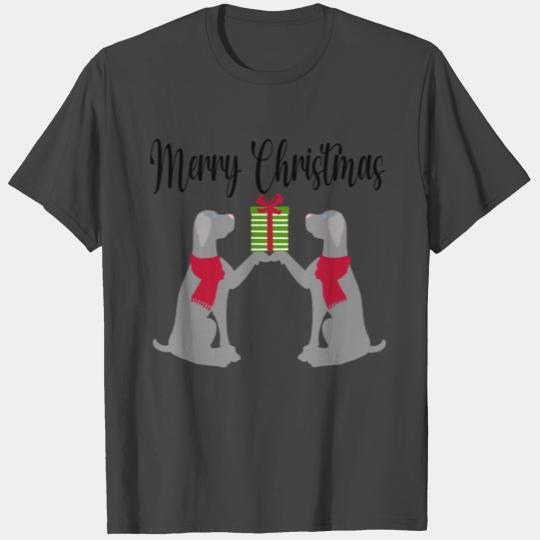 Merry Christmas Weimaraner T Shirts