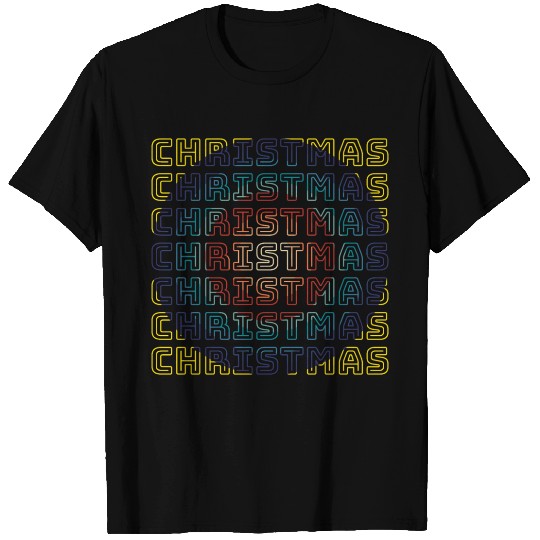 Christmas Rainbow Circle T Shirts