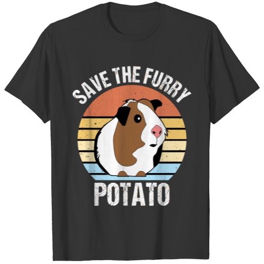 Save The Furry Potato Funny Guinea Pig T Shirts