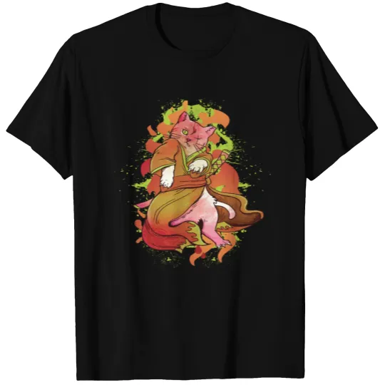 Japanese Samurai Cat T Shirts
