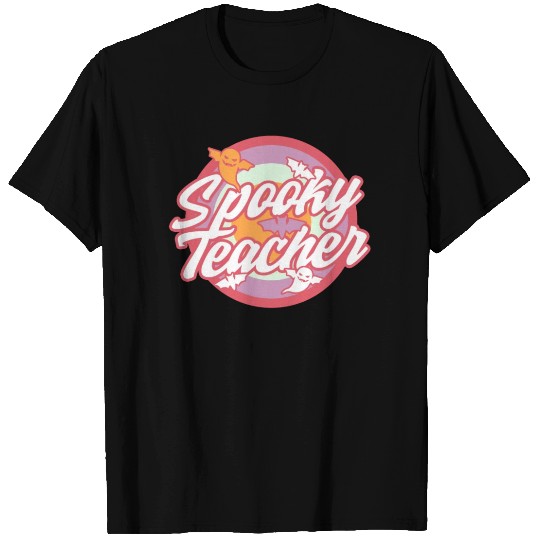 Halloween Teacher T Shirts, Spooky Teacher Ghost Bat