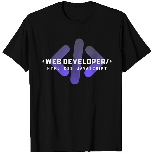 Web Developer Typography (HTML, CSS, JavaScript) T Shirts