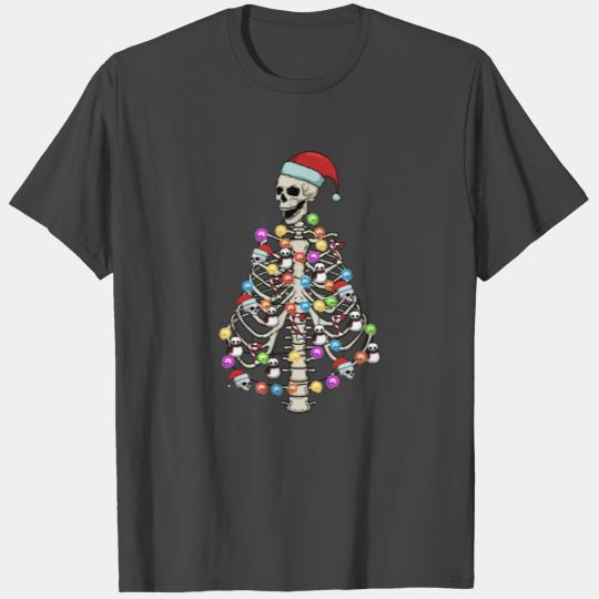 Skeleton Christmas Tree Skull Spooky Christmas T Shirts