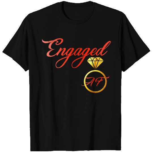 engaged af engagement valentines day T Shirts