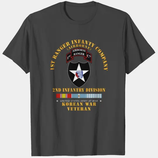 Army 1st Ranger Inf Company 2nd ID w KOREA SVC T Shirts
