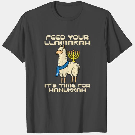 Feed Your Llamakah Funny Llama Hanukkah Pajamas T Shirts