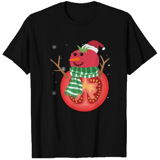 Tomato Snowman Christmas Funny Family Xmas Outfit T Shirts