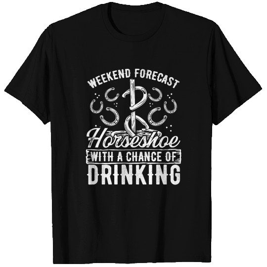 Horseshoe Pitching Drinking Beer Tosser T Shirts